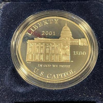 2001-P U.S. Capitol Visitor Center Commemorative Silver Dollar Proof $1 Coin as Pictured. FREE DOMESTIC SHIPPING.