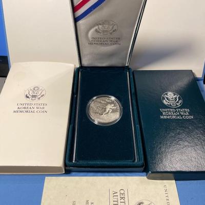 1991-P Korean War Commemorative Proof Silver Dollar Mint Box and COA as Pictured. FREE DOMESTIC SHIPPING.