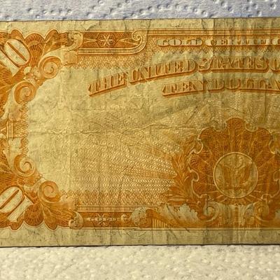 Series of 1922 $10 Large Size Gold Certificate in Nice Circulated Condition as Pictured. FREE DOMESTIC SHIPPING.