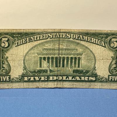 Series of 1953 Heavily Circulated Condition $5 Silver Certificate A19649057A as Pictured. FREE DOMESTIC SHIPPING.