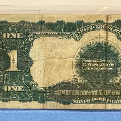 Series of 1899 Large Size $1 "Black Eagle" Silver Certificate - Well Circulated Horse Blanket as Pictured. No Tears Just Folds....