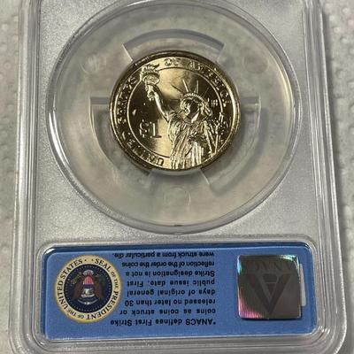 ANACS Certified 2016-D MS67 RICHARD NIXON Presidential Dollar Coin "First Strike" as Pictured. FREE DOMESTIC SHIPPING.