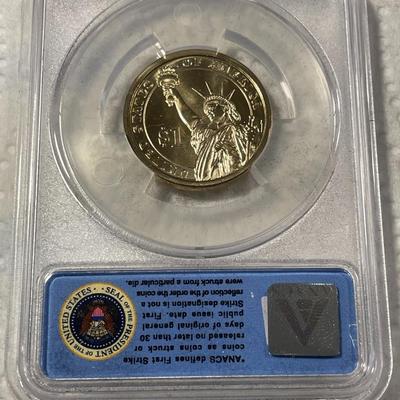 ANACS Certified 2013-D MS67 WILLIAM McKINLEY Presidential Dollar Coin "First Strike" as Pictured. FREE DOMESTIC SHIPPING.