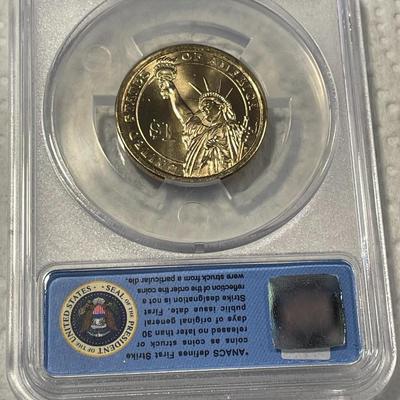 ANACS Certified 2015-D MS67 JOHN F. KENNEDY Presidential Dollar Coin "First Strike" as Pictured. FREE DOMESTIC SHIPPING.