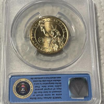 ANACS Certified 2015-D MS67 LYNDON B. JOHNSON Presidential Dollar Coin "First Strike" as Pictured. FREE DOMESTIC SHIPPING.