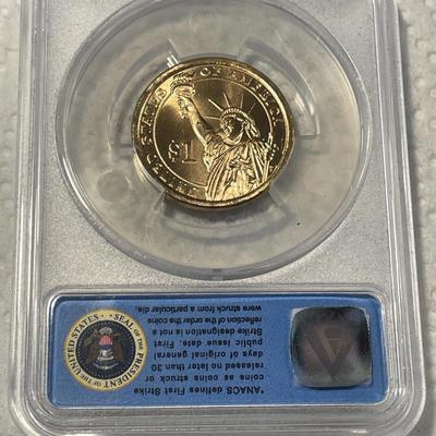 ANACS Certified 2015-D MS67 HARRY S. TRUMAN Presidential Dollar Coin "First Strike" as Pictured. FREE DOMESTIC SHIPPING.