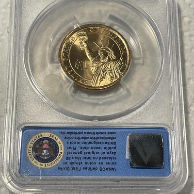 ANACS Certified 2015-P MS67 HARRY S. TRUMAN Presidential Dollar Coin "First Strike" as Pictured. FREE DOMESTIC SHIPPING.