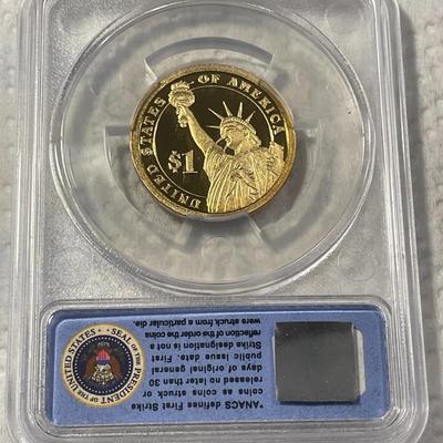 ANACS Certified 2011-S PROOF70 DEEP CAMEO ULYSSES S. GRANT Presidential Dollar Coin "First Strike" as Pictured. FREE DOMESTIC...