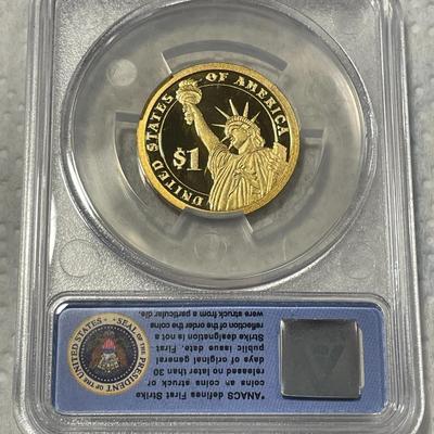 ANACS Certified 2011-S PROOF70 DEEP CAMEO ANDREW JOHNSON Presidential Dollar Coin "First Strike" as Pictured. FREE DOMESTIC...