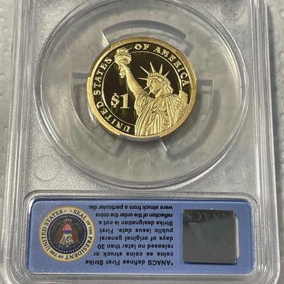 ANACS Certified 2011-S PROOF70 DEEP CAMEO JAMES GARFIELD Presidential Dollar Coin "First Strike" as Pictured. FREE DOMESTIC...