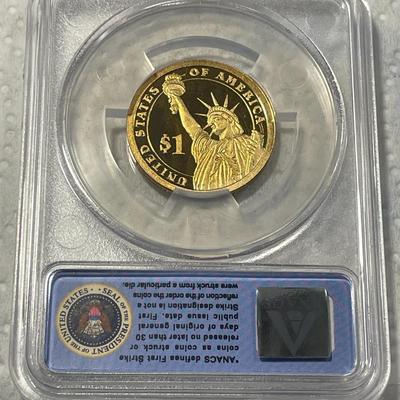 ANACS Certified 2010-S PROOF70 DEEP CAMEO JAMES BUCHANAN Presidential Dollar Coin "First Strike" as Pictured. FREE DOMESTIC...