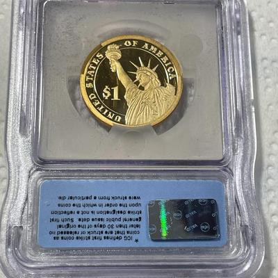 ICG Certified 2008-S PROOF70 DEEP CAMEO JOHN QUINCY ADAMS Presidential Dollar Coin "First Strike" as Pictured. FREE DOMESTIC...