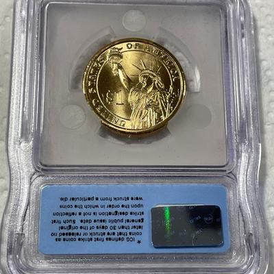 ICG Certified 2008-D MS67 JOHN QUINCY ADAMS Presidential Dollar Coin "First Strike" as Pictured. FREE DOMESTIC SHIPPING.