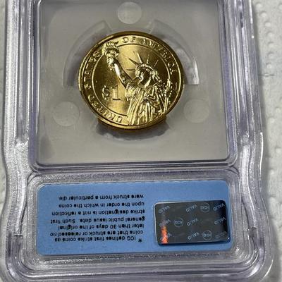 ICG Certified 2008-P MS67 JOHN QUINCY ADAMS Presidential Dollar Coin "First Strike" as Pictured. FREE DOMESTIC SHIPPING.
