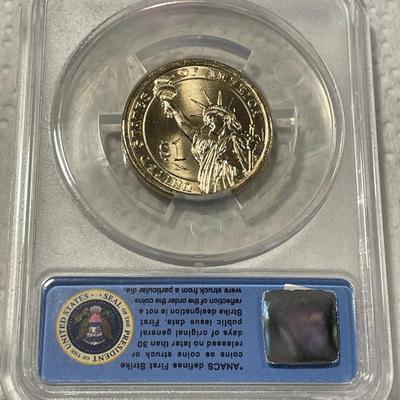 ANACS Certified 2014-D MS67 FRANKLIN D. ROOSEVELT Presidential Dollar Coin "First Strike" as Pictured. FREE DOMESTIC SHIPPING.