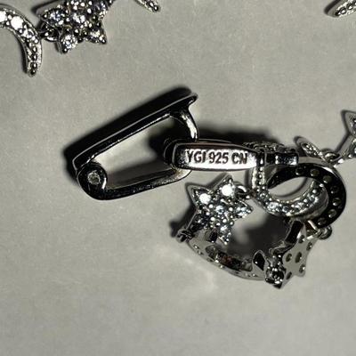 New Never Worn Designer "YGI" Sterling Silver .925 Dainty Crystal/CZ 8" Bracelet as Pictured. FREE DOMESTIC SHIPPING.