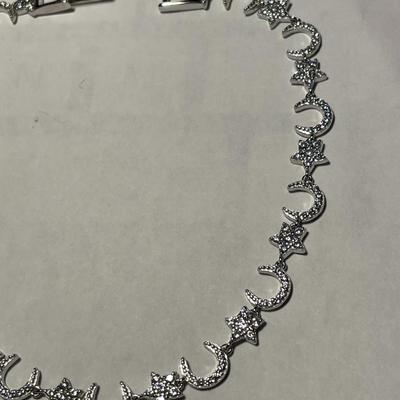 New Never Worn Designer "YGI" Sterling Silver .925 Dainty Crystal/CZ 8" Bracelet as Pictured. FREE DOMESTIC SHIPPING.