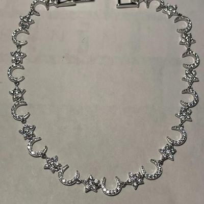 New Never Worn Designer "YGI" Sterling Silver .925 Dainty Crystal/CZ 8" Bracelet as Pictured. FREE DOMESTIC SHIPPING.