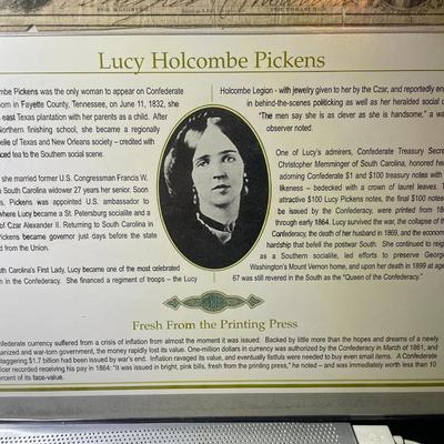 THE LAST CONFEDERATE TREASURY $50 & $100 NOTES -by THE POSTAL COMMEMORATIVE SOCIETY IN A NICE PRESENTATION FOLDER AS PIC'D.