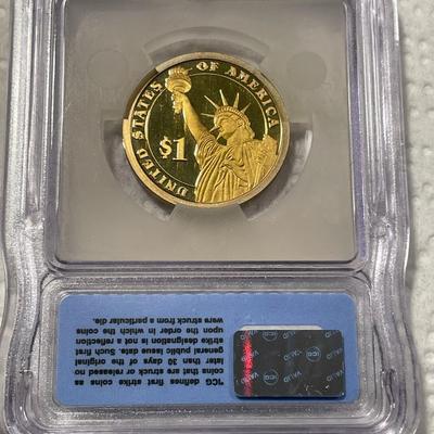 ICG Certified 2007-S PROOF70 DEEP CAMEO Jefferson Presidential Dollar Coin "First Strike" as Pictured. FREE DOMESTIC SHIPPING.