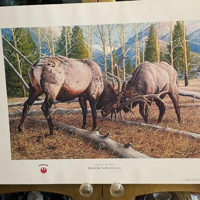 Alpine Arena Lithograph by Lee Cable Artist Signed 759/950 18" x 24" Unframed Shipped in a Tube.