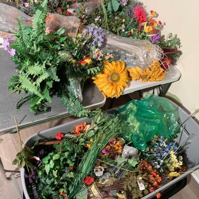 HUGE Faux Flowers / Plants Lot