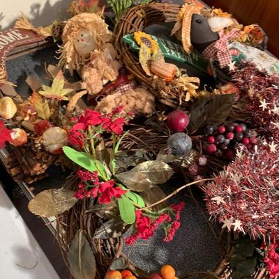 Faux Flowers Wreaths Lot
