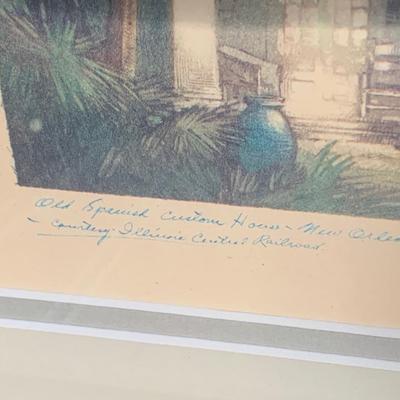 FOUR Signed Ann DeLorge / Framed New Orleans Watercolors