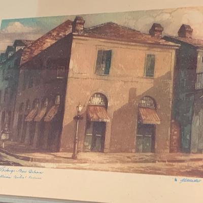 FOUR Signed Ann DeLorge / Framed New Orleans Watercolors