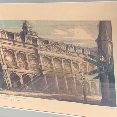 FOUR Signed Ann DeLorge / Framed New Orleans Watercolors