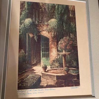THREE Signed Ann DeLorge / Framed New Orleans Watercolors