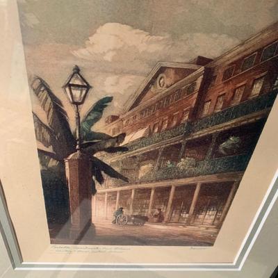 THREE Signed Ann DeLorge / Framed New Orleans Watercolors