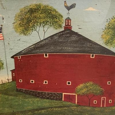 Framed Warren Kimble Folk Art