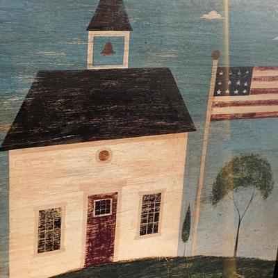 Framed Warren Kimble Folk Art