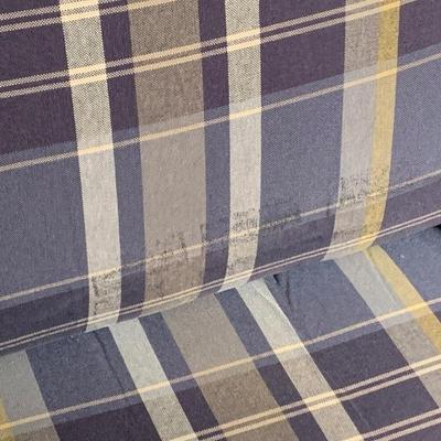 Blue Plaid Power Recliner Chair with USB Port Tested Working