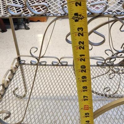 Sale Photo Thumbnail #403: Adorable powder coated tea cart.