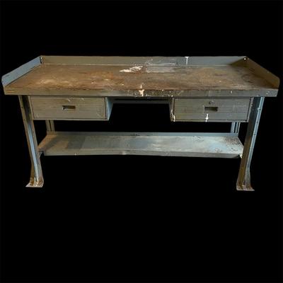 Hallowell Two Drawer Metal Workbench (B2-BM)