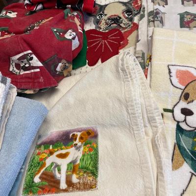 Dog themed kitchen towels