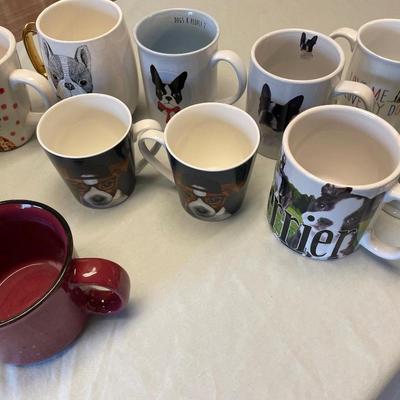 Boston Terrier and dog themed mugs