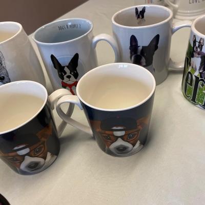 Boston Terrier and dog themed mugs