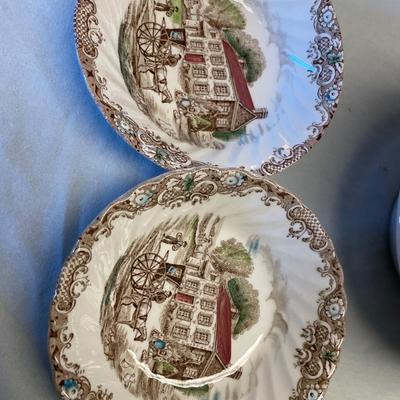 Noritake Stoneware Ice Flowers & Heritages Hall small fruit bowls