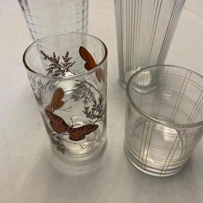 4 different styles of drinking glasses