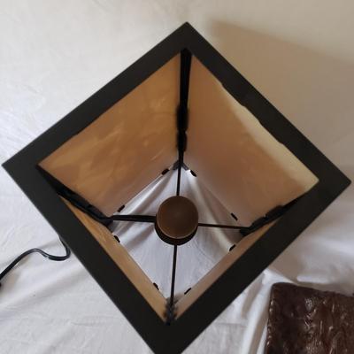 Gorgeous Leaf Lamp and Metal Native American Bookends (O-KD)