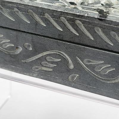 Two Soapstone Carved Trinket Boxes