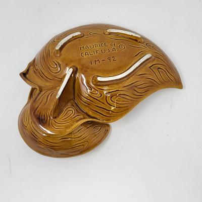 1960's Maurice of Calif USA IM-92 Leaf Shape Dip & Chip Bowl