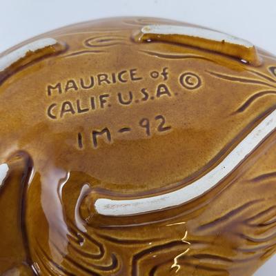 1960's Maurice of Calif USA IM-92 Leaf Shape Dip & Chip Bowl
