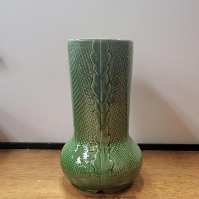 Mid-Century Shawnee Green Vase 9.5"
