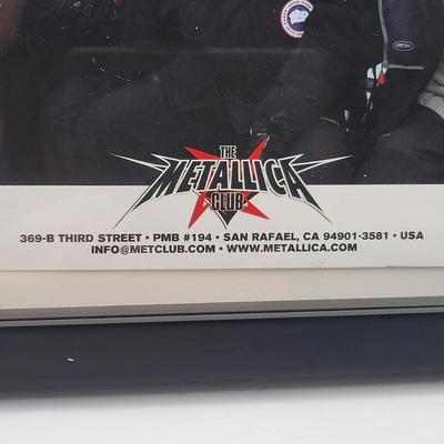 Two Black Framed Metallica Club Autographed Photo Prints