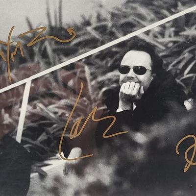 Two Black Framed Metallica Club Autographed Photo Prints