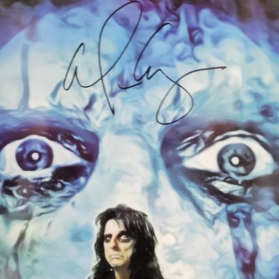 Autographed Alice Cooper Paranormal Advertisement Poster Framed Rock 'N Roll Memoribilia